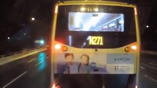 [路易攝][KMB][巴士拍攝] 2016.01.17 AVBWU370 TA7853@N271 尾班車 香港理工大學→富亨總站 2016渣打馬拉松改道版