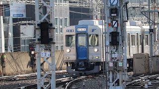 南海なんば駅に和泉中央行きの泉北3000系準急が到着