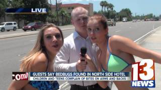 Two girls interrupt a NEWS reporter on LIVE-TV