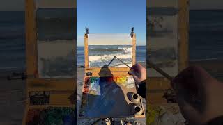 Golden Hour Sunset Plein Air Painting at the Beach