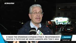 ΠΕΛΟΠΟΝΝΗΣΟΣ | Πρώτος ο Π. Τατούλης με μικρή διαφορά από τον Π. Νίκα στην Περιφέρεια