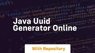 java uuid generator online