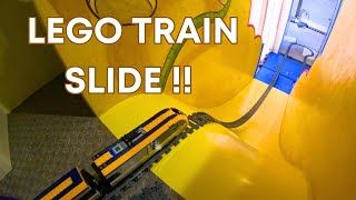 Lego Train Going Down the Slide at High Speed