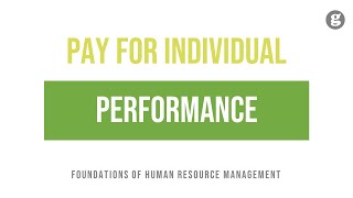 Pay for Individual Performance