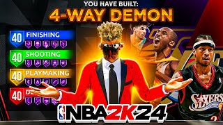 BEST GAME BREAKING GUARD BUILD in NBA 2K24! *NEW* 4-WAY DEMON BUILD IS THE BEST BUILD in NBA 2K24!
