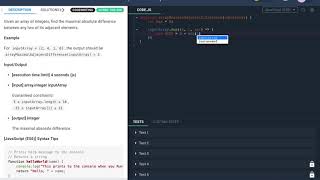 arrayMaximalAdjacentDifference ~ CodeFights Javascript Solution
