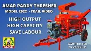 ENGINE PADDY THRESHER BY AMAR THRESHER LUDHIANA PUNJAB MODEL 2022 IN TRAIL , LAUNCH DATE 1ST JAN 22