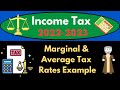 Marginal & Average Tax Rates Example 1080 Income Tax Preparation 2022 - 2023