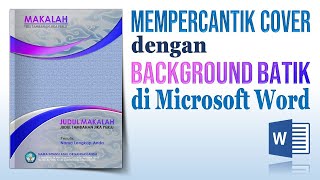 Mempercantik Cover dengan Background Batik