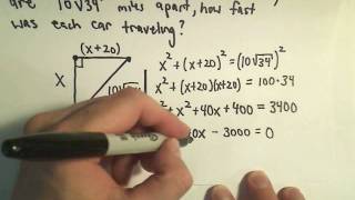 Word Problems Using the Pythagorean Theorem - Example 3