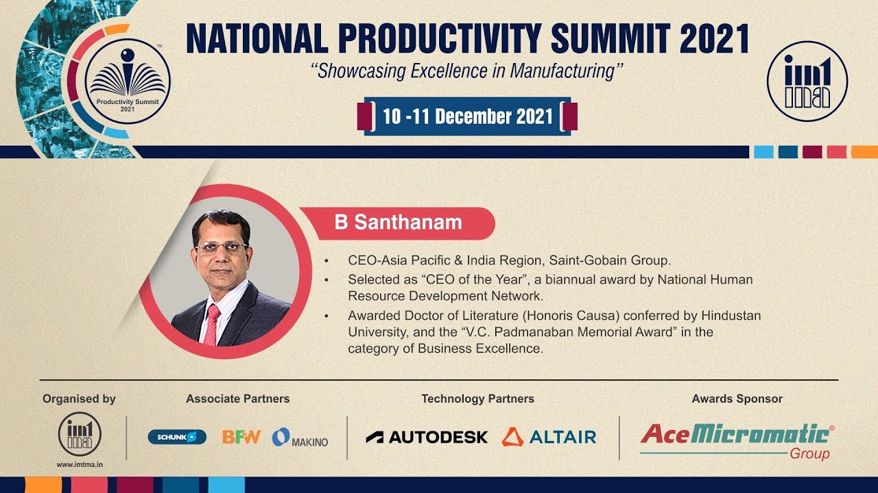 Interactive Session With B Santhanam, CEO, Saint - Gobain @ National ...