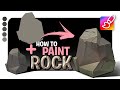 How To Paint ROCKS (For Beginners) - Photoshop Digital Painting Basics | Tutorial