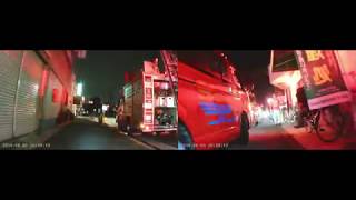 火事？大阪府八尾市２０１９年６月９日午後８時半【自転車ドラレコ映像】