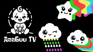 AaaGuu TV - Rainy clouds and stars ! Baby sensory !