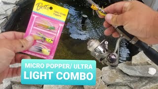 TOP WATER BLOWS UPS ON MICRO POPPERS BY BETTS\\ Pros and Cons of light tackle