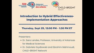 Introduction to Hybrid Effectiveness-Implementation Approaches