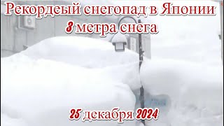 Более 3 метров снега выпало  в Японии в Сукаю, Аомори, это самый высокий снегопад за всю историю.