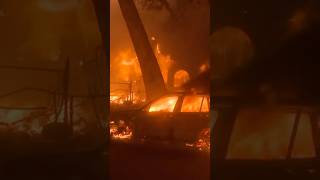 Homes Burn During Fast-Moving Los Angeles Wildfires