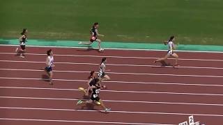 20180609北九州市中学陸上各区大会 中3女子100m決勝（若松）