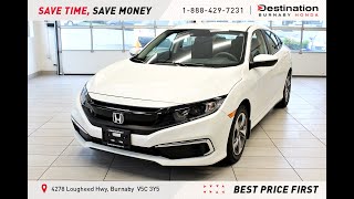 B11285 2019 HONDA CIVIC LX WHITE