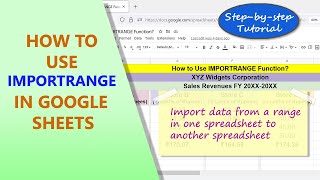 Google Sheets | IMPORTRANGE | Function | Import Data from Range | Example | Spreadsheet Tutorial