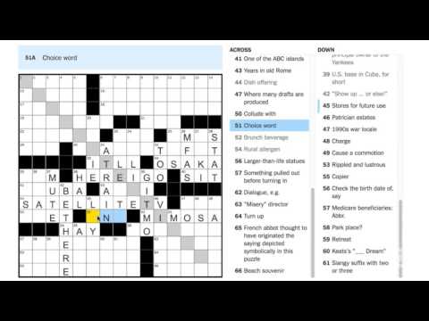 August 25, 2016 New York Times Crossword by Andrew Zhou August 25, 2016 New York Times Crossword by Andrew Zhou