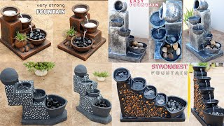 Cemented Craft - Amazing 4 Best Homemade Indoor Strongest Waterfall Fountain | Cemented Life Hacks