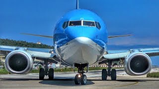 TUI Boeing 737-800 | Low Landing \u0026 TAKEOFF JETBLAST at SKIATHOS Airport | JSI Plane Spotting in 4K