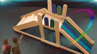 Popsicle stick crafts/How to make a slide with popsicle sticks