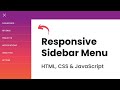 How to Create Responsive Sidebar Menu using HTML, CSS & JavaScript