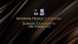 AYDA Awards 2021/22 International Finale | Interior Design Category Finalists \u0026 Judges' Commentaries