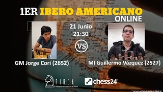 Iberoamericano Online: GM Jorge Cori vs MI Guillermo Vázquez