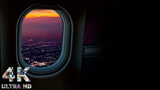 Night Airplane White Noise Ambience | Flight Attendant | Call Ding | Reading, Studying, Sleeping