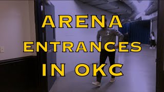 KD (Durant), Klay, Draymond, Steph Curry in Warriors (46-21) pregame entrances at OKC Thunder