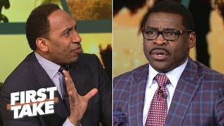 Stephen A. and Michael Irvin have a heated argument about the Cowboys | First Ta