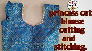 Princess cut blouse cutting and stitching.Simple way to cut and stitch princess cut blouse.