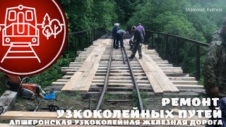 Ремонт Апшеронской узкоколейки. Смыло пути. Ноябрь 2023