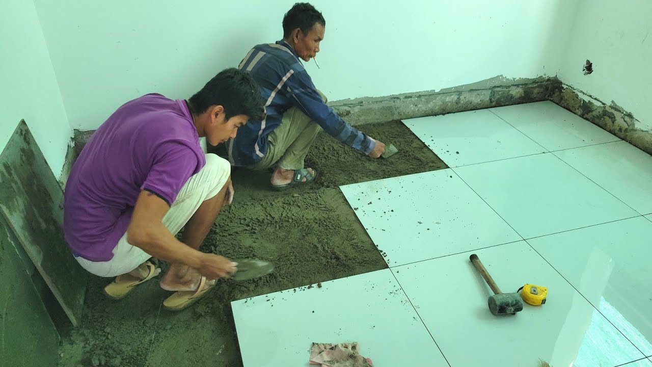 Step By Step To Install Bedroom Floor Tile | Design & Build Bedroom ...