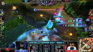 Pre-game Sounds and Highlights: Evil Geniuses vs Cloud 9 | W3D1 S4 NA LCS Summer split 2014