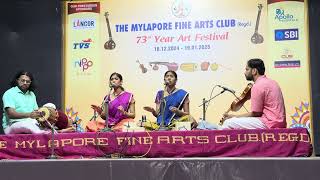 Sri Sri sisters | Madhu Vadlamani | Kapil Ramanarayan @ Mylapore Fine Arts club, Margazhi 2024-25