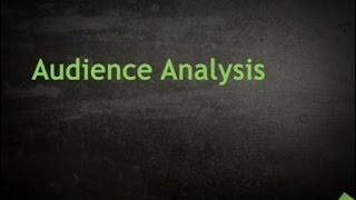 Audience Analysis