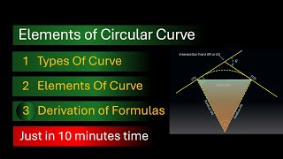 Elements of Circular Curve on Roads (updated) || No BGM || Simple Curve || Road Design