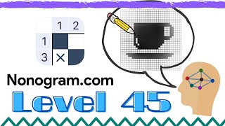 レベル45【nonogram.com】 　ただイラストロジックをプレイする動画