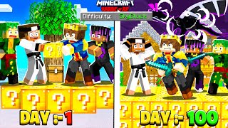 FINALE - 100 Days on ONE LUCKY SKYBLOCK in Hardcore Minecraft 😰