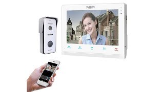 TMEZON 10 Inch WirelessWired WiFi IP Video Doorphone Intercom Doorbell Entry System with