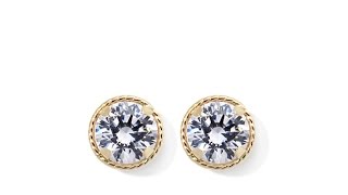 Victoria Wieck 2ct Absolute 14K Gold Earrings