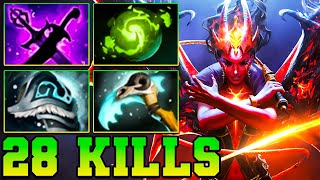 28 Kills QOP Dota 2 Mid Lane Beast - Best Queen Of Pain Dota 2 Pro Gameplay Guide Build 7.37