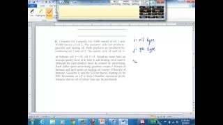 Lecture 3 (part2): Linear Programming Problem Formulation