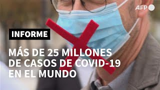 Más de 25 millones de casos de covid-19 en el mundo, Brasil supera las 120.000 muertes | AFP