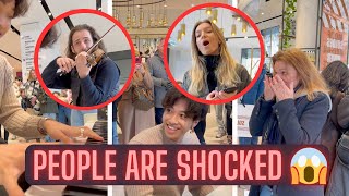 A singer and a violinist joined me when I was playing “Lovely” in a supermarket!! 🤯